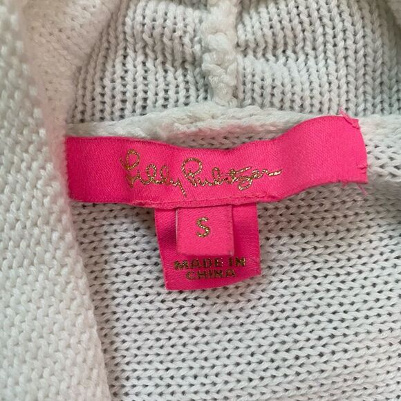 Lilly Pulitzer Cream Open Front Fringe Bottom Tatum Cardigan - Picture 9 of 13